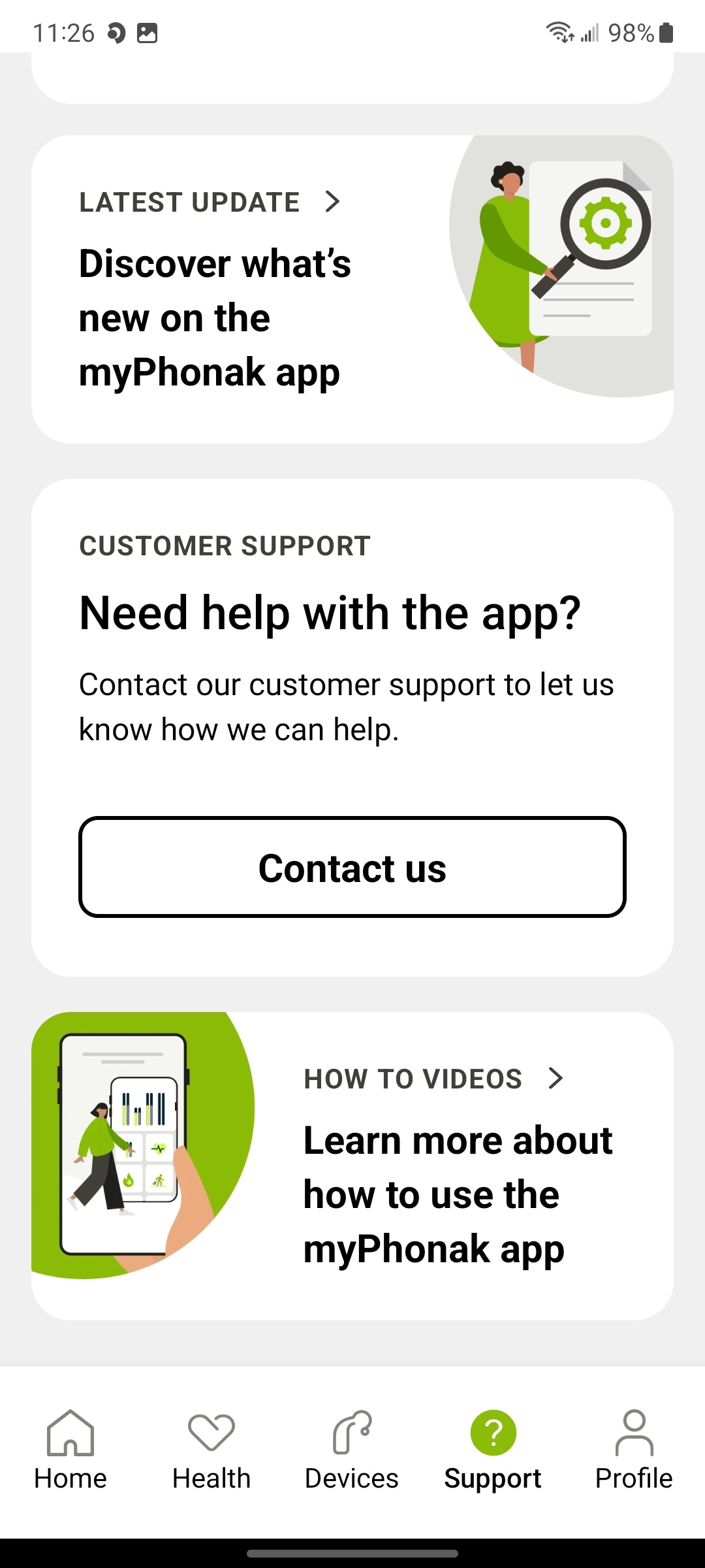 Improved behavior of health data tracking